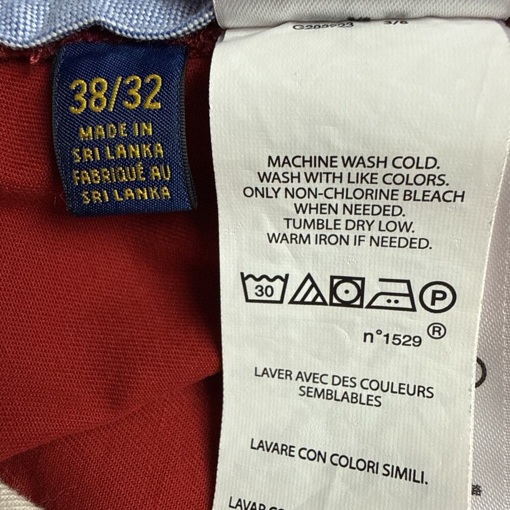 Polo Ralph Lauren Mens 38X32 Red Stretch Slim Fit Cotton Twill Polo Chino Pants - Picture 9 of 11